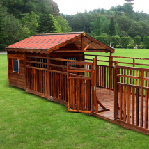 戶外防水防腐實(shí)木超大別墅狗窩大型犬藏獒特大狗籠房子